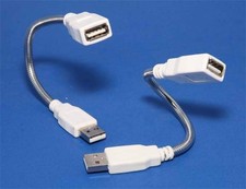 USB 2.0 Gooseneck Cable 8 Inch Chrome Flexible Male to Female USA 20cm picture