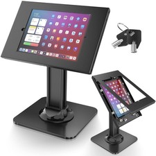 POS iPad Security Stand & Locking Tablet Holder Heavy Duty Base, 360° Swivel picture