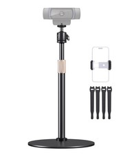 Desk Webcam Tripod Stand 360 Swivel 1/4 Thread Streaming Video Call Mount picture