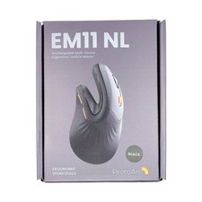 ProtoArc EM11 NL Wireless Ergonomic Vertical Mouse 2.4GHZ Bluetooth USB-C Black picture