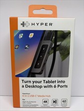 HyperDrive 6-in-1 USB-C Media Hub HDMI USB SD MicroSD 60W PD Space Gray NEW picture