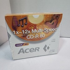 Acer 1x~12x Multi-Speed CD-R 80 Minute / 700MB 10 Pack w/ Slim Case picture