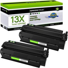 greencycle 2 PK Black Toner Cartridge Replacement Compatible for HP 13X Q2613... picture