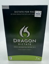 Dragon Dictate 2.0 Speech Recognition Software Mac OS X Nuance w/ Microphone picture