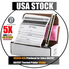 5-Packs Printhead for Zebra GX420T GK420T Thermal Printer 203dpi P/N 105934-038 picture