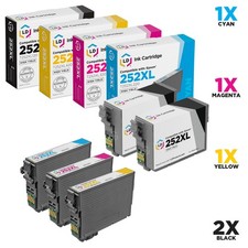 LD 5pk Reman Cartridges for Epson Ink 252 XL 252XL T252XL WF-3640 WF-3620 Black picture