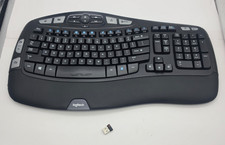 Logitech K350 Wireless Wave Ergonomic Keyboard w/ Unifying Receiver USB Dongle picture