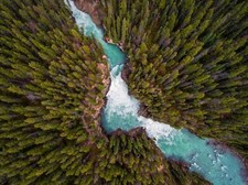 Landscape trees forest nature river Custom Gaming Mat Desk picture