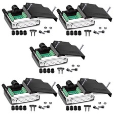 5 PCS DB25 Solderless RS232 Serial To 25pin Terminal Female Adapter Plug picture