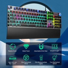 AUAL F2088 Mechanical Keyboard 108 Keys USB Wired Gaming Keyboard RGB Backlit picture