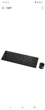 Amazon Basics Wireless Keyboard & Mouse Combo, Full-Sized, Black NEW OPEN BOX picture