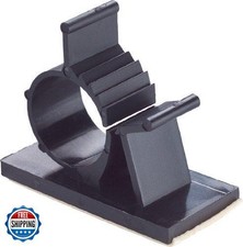 GBSTORE 25 Pcs UVB Plastic Kwik Clips Black Adhesive Backed Nylon Wire Adjust picture