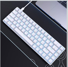DIERYA DK68SE Mechanical Wired USB-C Keyboard White Backlit QWERTY Detach Cable picture