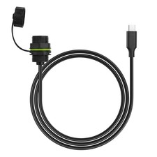 PNGKNYOCN USB C to C Threaded Mount Waterproof Cable,IP68 Type Black picture