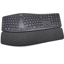 Logitech K860 Wireless Bluetooth Ergonomic Keyboard Split Design PC Mac Black picture