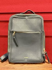 Calpak Kaya 15 inch Laptop Backpack  Navy Blue Faux Leather MSRP $152 picture