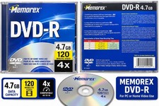 (Lot of 2) Memorex DVD-R 4.7GB 120Min 4x NEW SEALED DR4 picture