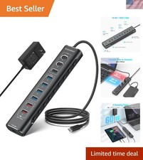 10-Port Powered USB 3.2/USB C Hub 60W - Fast Charging & Data Transfer in Style picture