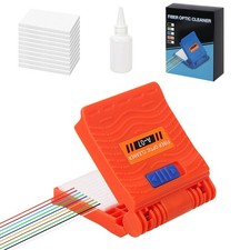 Fiber Optic Cleaning Wipe Clip, Multi-Core Tool, 10 Nano Pads (Orange) | Repl... picture
