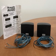 Acoustic Audio AA321B Bookshelf Speakers Pair 200W Black w/ Wire & Manual picture