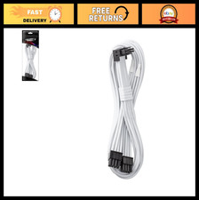 12VHPWR 90° PCI-e Cable, Dual 8-pin to 16-pin, 60cm, Sleek White ModMesh Sleeved picture