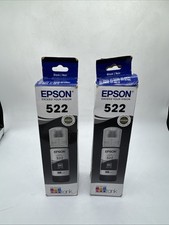 2x Epson 522 Black Ink Bottles Eco Tank ET-2400 2720 2800 4700 4800 EXP 3/28. DK picture