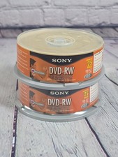 Lot of 2 New Sealed Sony DVD-RW Discs 4.7GB 25 pack Re-Recordable picture