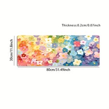 1pc Large Esports Gaming Mouse Pad, Rainbow Checkered Gradient Background Deco picture