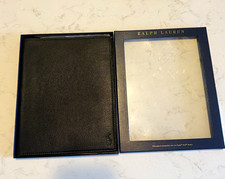 Polo Ralph Lauren Black Luxury Leather Folio Media Case for Tablet Travel picture