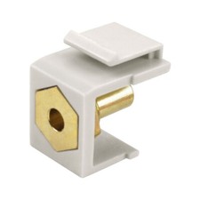 Construct Pro™ Solder Tab Keystone Jack Insert Female Banana Plug, Light Almond picture