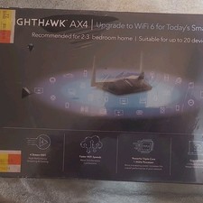 NETGEAR Nighthawk AX4 WiFi 6 Dual-Band Router 3 Gbps 4x Gigabit LAN Black picture
