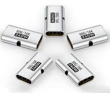 basecolors 5 Pack USB C Coupler, C Female to Adapter with Silver picture