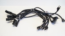 Lot of 10 HEAVY 3-Prong 14AWG 24in/2FT Server Power Cord 14/3 NEMA 5-15P C13 picture