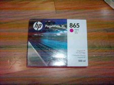 11-2022 GENUINE HP 3ED83A 865 500ml Magenta Cartridge PageWide XL 4200 4700 5200 picture