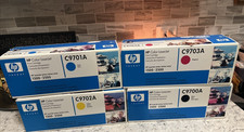 HP C9700A C9701A C9702A C9703A toners Lot Of 4 Genuine New OEM Sealed Box BYMC picture