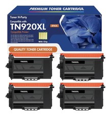 ** NEW Brother Toner | TN920XL / TN920 | Black | High Yield | w/ Chips | 4-Pack picture