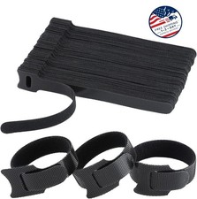 120 bridas reutilizables de 6 pulgadas para cables, gestión ajustable picture