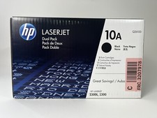 HP Q2610D Q2610A 10A DUAL PACK 2 TONER CARTRIDGE GENUINE OEM  SEALED NEW picture