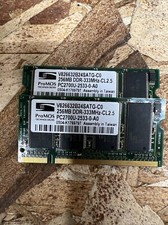 ProMOS Ram 256mb x 2 (512mb) DDR-333-CL2.5 PC2700U Pulled From Working Machine picture