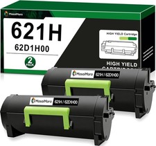 MasaiMara 62D1H00 621H 62D1000 621 Compatible Toner Cartridges for Lexmark 2pack picture
