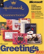 MS Greetings 2000 PC CD create custom Hallmark cards templates graphics tools picture