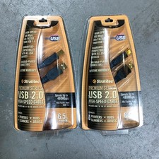 2 Stratitec Premium Series A-B USB 2.0 24K  Gold Connectors - High Speed  Cable picture