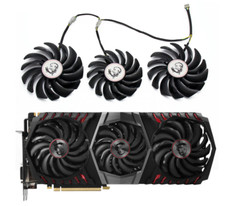 Set of 3 Fan Cooling Fan For MSI GTX 1080 Ti 1080Ti GamingX Trio PLD10010S12HH picture