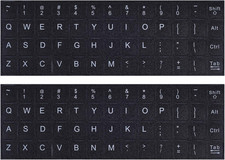 English Keyboard Stickers, 2 Pack Replacement Keyboard Letters Sticker picture