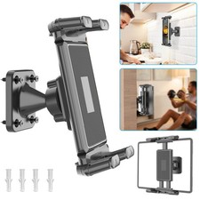 360° Rotation Tablet Phone Wall Mount Holder for Kitchen Office Gym Classroom picture