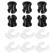 6 Set 3D Printer Tube Coupler Set Joint Connector 7.5mm OD x 4mm ID Black/White] picture