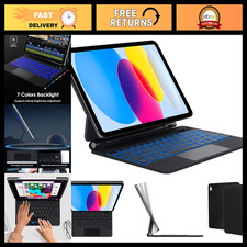 Magnetic Keyboard Case for iPad 10th/11th Gen 2022/2025, Backlit, Trackpad, Stan picture