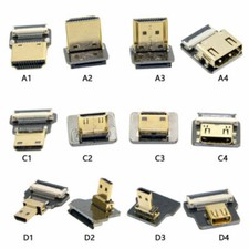 FPV Type A Female HDMI to Micro HDMI Type D Up Down angle male Female Elbow HDTV picture