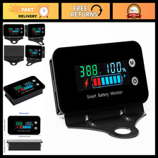 Waterproof Digital Battery Monitor 7-100V, 12V-72V, Capacity Tester w/ Alarm & T picture