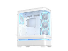 Prime AP304 White ARGB ATX PC Gaming Case Tempered Curved Glass; Four ASUS picture